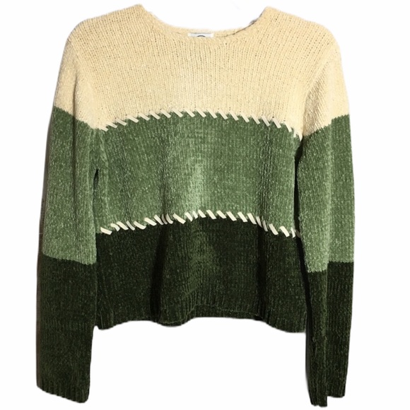 Rod’s Sweaters - Vintage Chenille Green Cropped Sweater Size Med